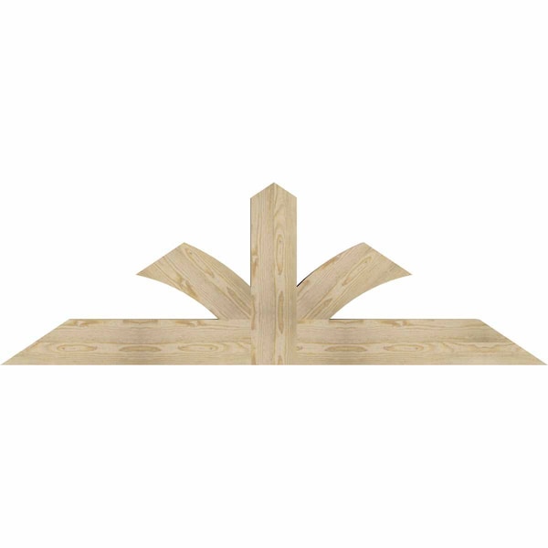 Ekena Millwork Richland Rough Sawn Timber Gable Bracket, Douglas Fir, 72"W x 24"H x 4"D x 6"F, 8/12 Pitch GBW072X24X0406RIC00RDF - main
